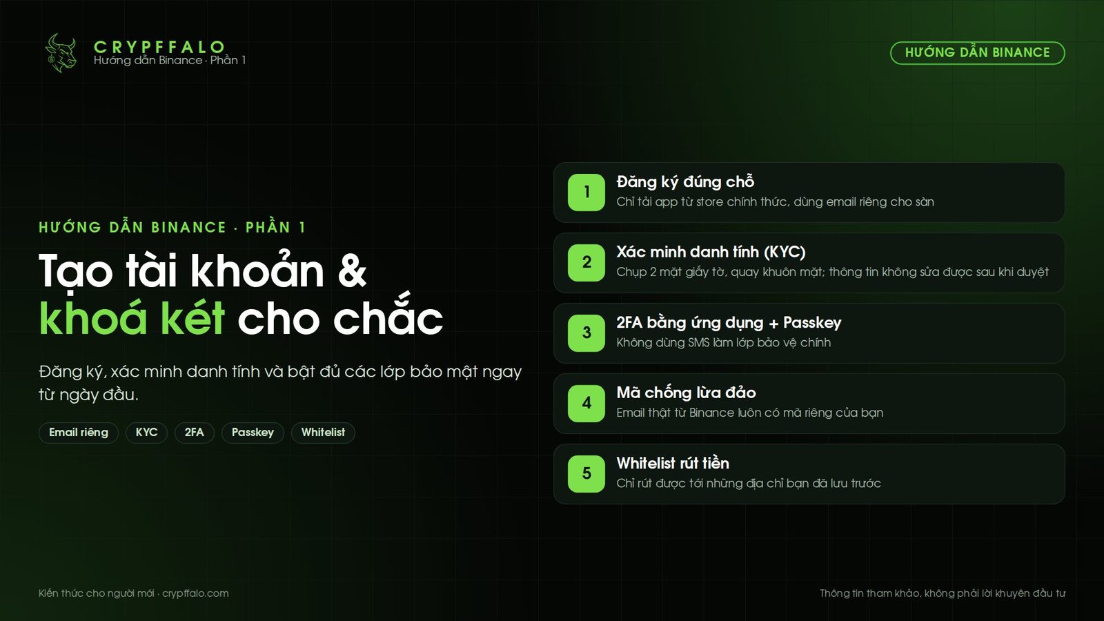 Hướng dẫn tạo tài khoản Binance và bảo mật đúng cách cho người mới (2026)