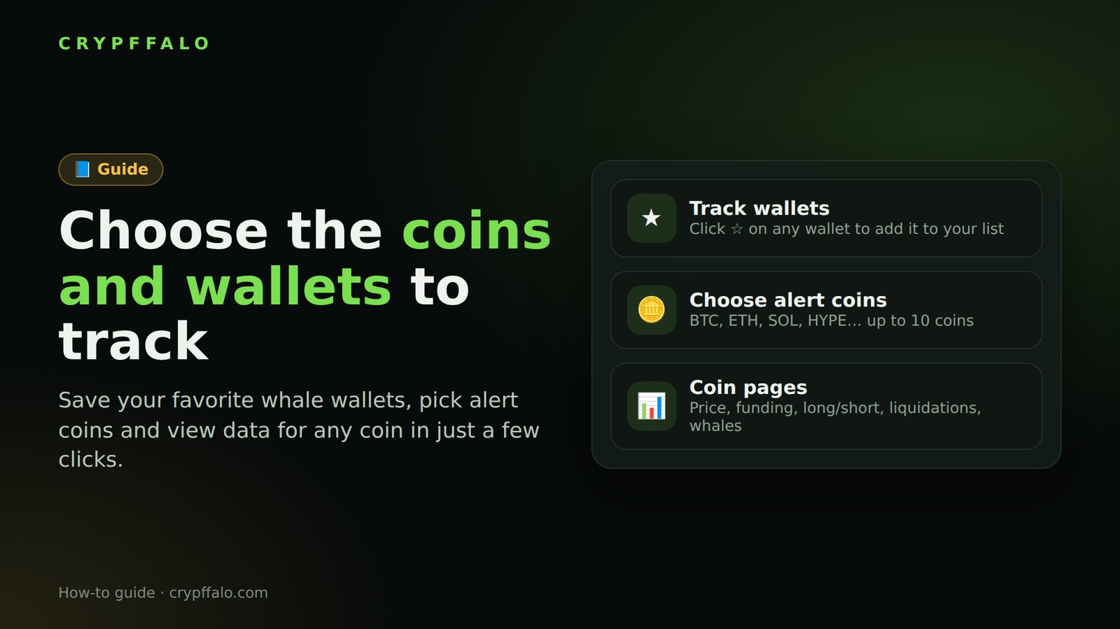 How to Choose Coins and Whale Wallets to Track on Crypffalo